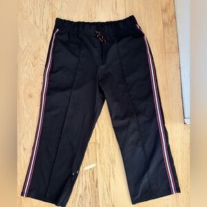 Y2K capri track Pants with pink and White Stripes
